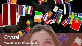  Presentation with composite - Slide deck with the woman head earth background and a tawny brown colored foreground