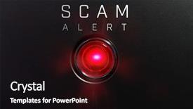  Presentation with scam - Audience pleasing presentation theme consisting of the words scam alert backdrop and a black colored foreground