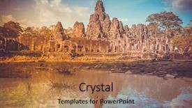  Presentation with khmer - Beautiful slide deck featuring the world ancient khmer backdrop and a coral colored foreground