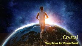  Presentation with world - Cool new presentation with the-world-mixed-media backdrop and a wine colored foreground