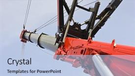  Presentation with lift - Beautiful PPT theme featuring worlds largest mobile crane backdrop and a light blue colored foreground