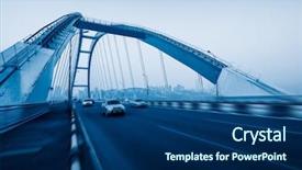  Presentation with traffic - Slide deck featuring the yangtse river bridge background and a navy blue colored foreground