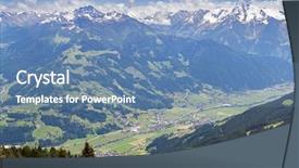  Presentation with village - Audience pleasing PPT layouts consisting of the zillertal valley village backdrop and a teal colored foreground