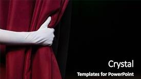  Presentation with white - Audience pleasing theme consisting of theater - close-up of hand backdrop and a black colored foreground