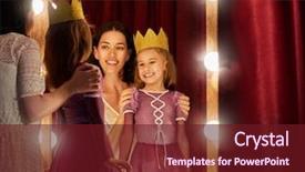  Presentation with daughter mother - Amazing presentation having theater - cute little actress young mother backdrop and a tawny brown colored foreground