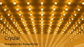  Presentation with marquee - Audience pleasing presentation design consisting of theater - golden bulbs marquee lights background backdrop and a gold colored foreground