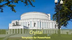  Presentation with opera - Theme enhanced with theater - national opera and ballet theatre background and a tawny brown colored foreground