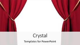  Presentation with curtain - Amazing PPT theme having theater - red curtain at white background backdrop and a white colored foreground