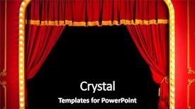  Presentation with theater stage - Audience pleasing slide set consisting of theater - red stage backdrop and a black colored foreground