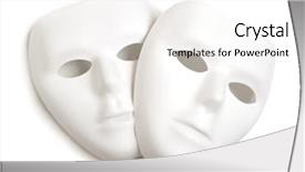  Presentation with theatre - Beautiful PPT theme featuring theater - theatre concept with the white backdrop and a white colored foreground