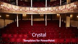  Presentation with musical theatre - Slide set consisting of business card showing illustration of a hen chicken side view with beans eggplant squash pumpkin vegetable crop set inside oval done in retro woodcut style background and a coral colored foreground.