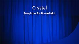  Presentation with blue curtain - Audience pleasing slide set consisting of theater blue curtain backdrop and a navy blue colored foreground