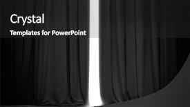  Presentation with curtain - Presentation design enhanced with theater curtains - black curtain background with bright background and a dark gray colored foreground