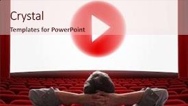  Presentation with theater curtains - Theme with theater curtains - online cinema screen with play background and a lemonade colored foreground