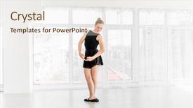  Presentation with abstract beautiful black pink glitter - Beautiful PPT theme featuring theater dance art - beautiful ballerina in black leotard backdrop and a sky blue colored foreground