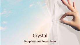  Presentation with theater curtain - Slide deck having theater free - close up of hand opening background and a lemonade colored foreground