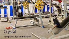  Presentation with treadmill - Amazing presentation theme having theater free - fitness room with jogging treadmill backdrop and a coral colored foreground