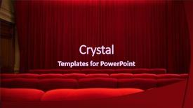  Presentation with theater curtains - Cool new presentation theme with theater interior with red curtains backdrop and a wine colored foreground