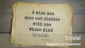  Presentation with top 150 - Presentation design enhanced with theater minds - top-150 sophocles athenian playwright tragedian background and a  colored foreground