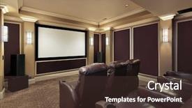  Presentation with theater - Colorful slides enhanced with theater room in luxury home backdrop and a tawny brown colored foreground