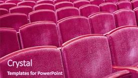  Presentation with theater - Colorful PPT layouts enhanced with theater seats backdrop and a violet colored foreground