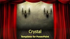  Presentation with theater stage - Colorful PPT layouts enhanced with theater stage and red curtain backdrop and a wine colored foreground