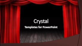  Presentation with theater curtain - Slides having theater stage and red curtain background and a black colored foreground