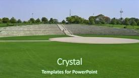  Presentation with theater stage - Slide set having theater stage in the public background and a  colored foreground