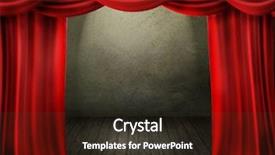  Presentation with theater curtain - Slide deck featuring theater stage with red curtain background and a wine colored foreground