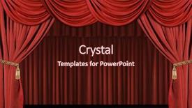  Presentation with movie curtain - Audience pleasing presentation theme consisting of theater stage with velvet curtain backdrop and a wine colored foreground