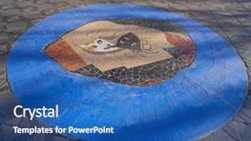  Presentation with tribute - Presentation theme featuring theater tribute mosaic in rambla background and a teal colored foreground