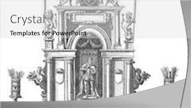  Presentation with vintage theater - PPT layouts consisting of theater-with-emperor-maximilian-ii background and a light gray colored foreground