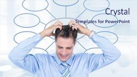  Presentation with mind map diagram - Beautiful presentation featuring theather - businessman and mind map backdrop and a  colored foreground