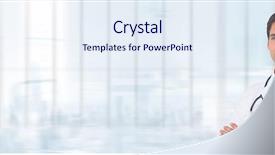  Presentation with composite - PPT theme enhanced with theather - digital composite of doctor man background and a sky blue colored foreground