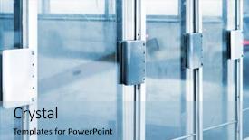  Presentation with business gas station - Presentation theme consisting of sustainable development - hands holding the earth metaphor background and a navy blue colored foreground.