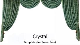  Presentation with curtain - Amazing presentation theme having theatre door - theatrical curtain isolated on white backdrop and a white colored foreground