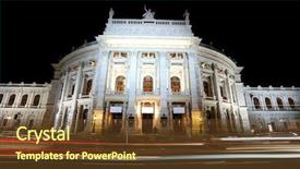  Presentation with theatre - PPT theme consisting of theatre in wien austria background and a tawny brown colored foreground