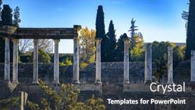  Presentation with archaeological - Slide deck enhanced with theatre-is-located background and a  colored foreground