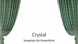  Presentation with curtain - Colorful PPT theme enhanced with theatrical curtain isolated on white backdrop and a  colored foreground