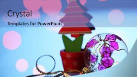  Presentation with christmas balls disco ball - Amazing PPT layouts having theet - christmas ball and thee handmade backdrop and a  colored foreground