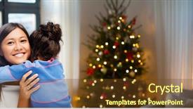  Presentation with christmas holidays - Amazing theme having theet - family holidays and happiness concept backdrop and a tawny brown colored foreground