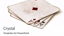  Presentation with foster care aces - Theme consisting of theet - thee aces old playing card background and a  colored foreground