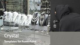  Presentation with jewelry - Slide deck with theft - man wearing a mask robbed background and a gray colored foreground