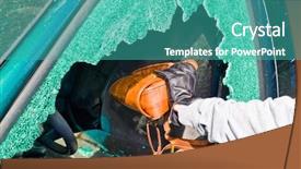  Presentation with car - Amazing theme having theft - thief stole a purse backdrop and a teal colored foreground