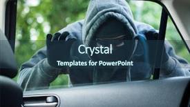  Presentation with crime - Presentation having theft - transportation crime concept thief stealing background and a ocean colored foreground