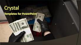  Presentation with crime scene - PPT theme having theft burglary and people concept background and a wine colored foreground