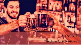  Presentation with toasting - Audience pleasing presentation consisting of their beer mugs in pub backdrop and a red colored foreground