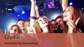  Presentation with girls night - Presentation with their boyfriends in night club background and a red colored foreground