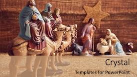  Presentation with kings - Audience pleasing slide set consisting of their camels and the holy backdrop and a coral colored foreground