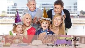  Presentation with birthday - Slide set consisting of their child to his birthday background and a  colored foreground